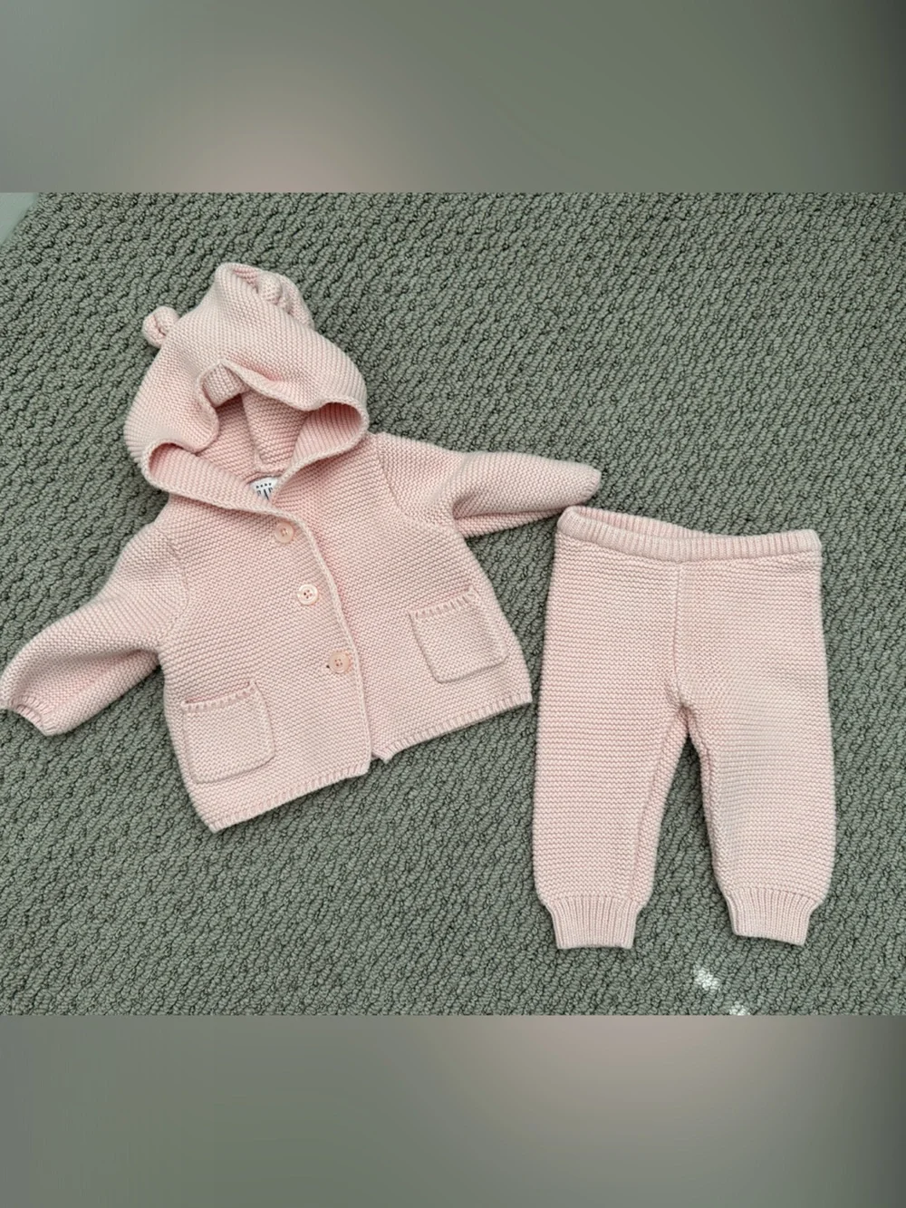 Baby Gap Knit Sweater & Pants Set - Soft Blush Pink